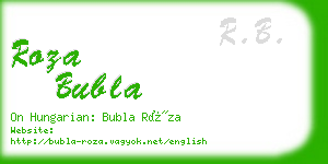 roza bubla business card